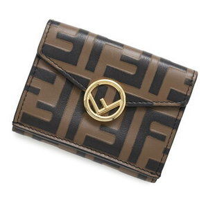 Fendi Tri Wallet Zucca Micro Folding Black